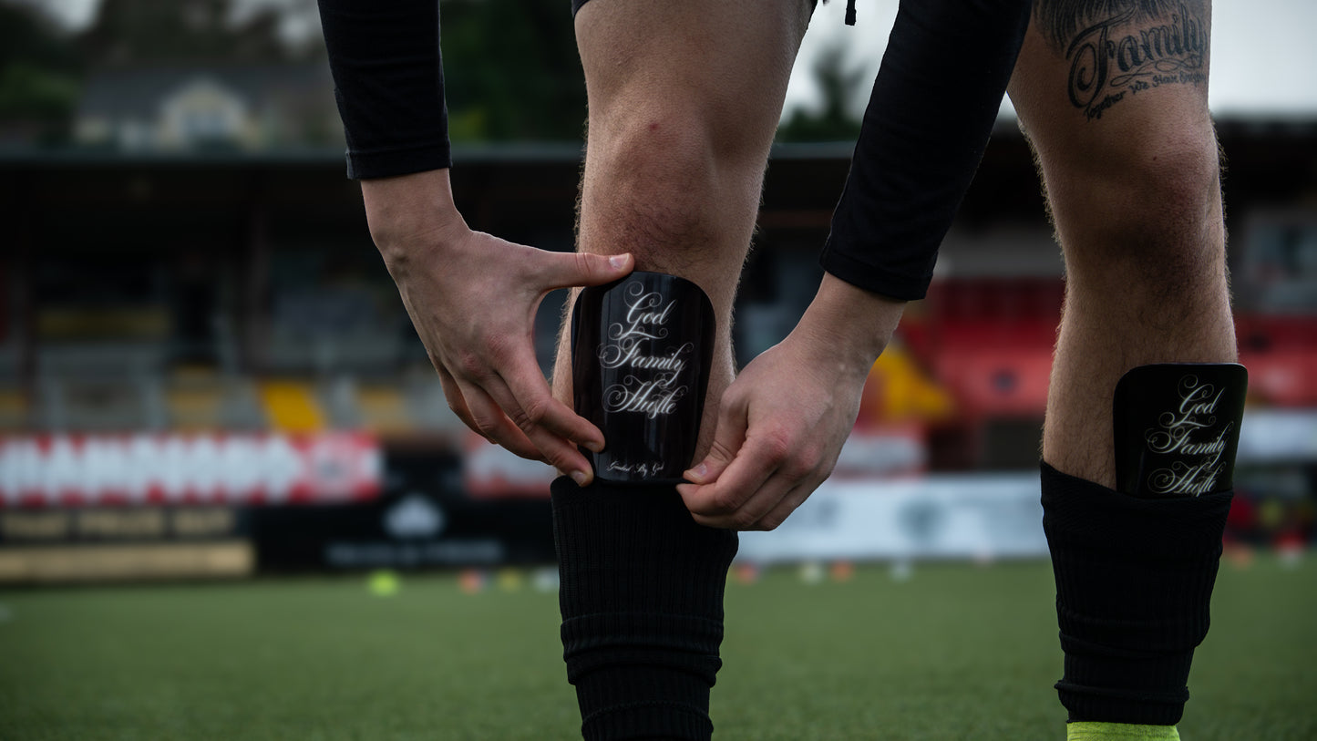 God, Family, Hustle Shin Guards